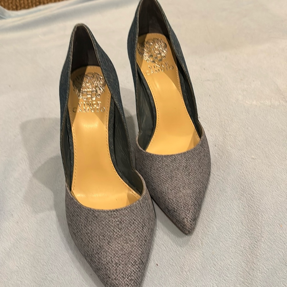 Denim 3 inch heels. Worn once